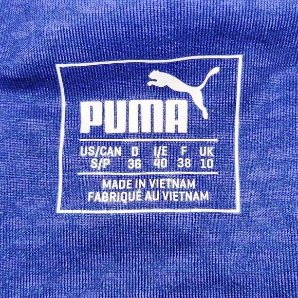 Puma Purple Gray Activewear Running Leggings Women S Pocket Polyester Elastane - Picture 7 of 12
